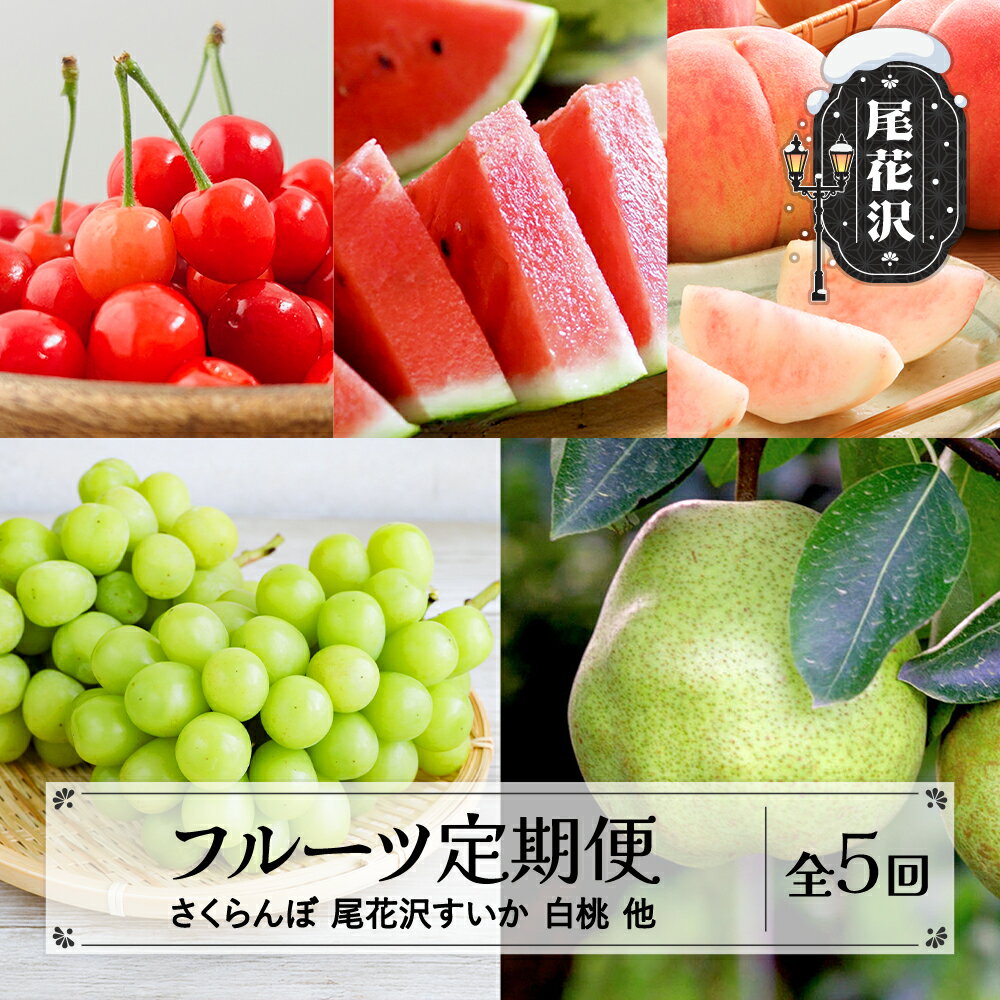 【ふるさと納税】先行予約 フルーツ定期便 全5回 さくらんぼ スイカ もも シャインマスカット ラ・フランス 秀品 2026年6月~発送開始 2026年産 令和8年産 佐竹物産 sb-ft5xx-b※沖縄・離島への配送不可