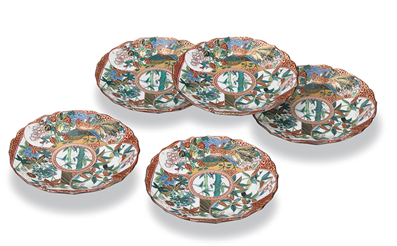 4.5号皿揃　庄三風 民芸品 工芸品 雑貨 食器 丸皿 お皿 プレート キッチン雑貨 キッチン用品 