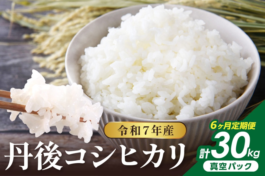 【6回定期便】令和7年産 丹後コシヒカリ 5kg（真空パック）　NJ00002