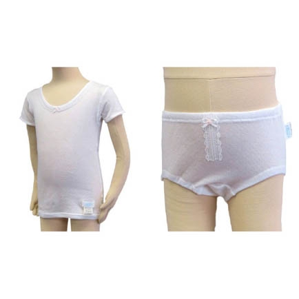 
                  Fleepガールズインナー　ミルクセット（半袖）1セット ／ 綿100％ キッズ 肌着 下着 アンダーウェア 日本製 埼玉県 No.529
                