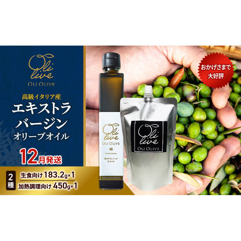 高級イタリア産 エキストラ・ヴァージンオリーブオイル 2種2点　2026年12月中旬から発送 調味料 油 オリーブ油 食用油 静岡県 袋井市