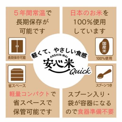 ふるさと納税 出雲市 非常食 7日分【安心米クイック】/調理5分/防災 備蓄 長期保存 アルファ化米/食物アレルギー対応 |  | 01