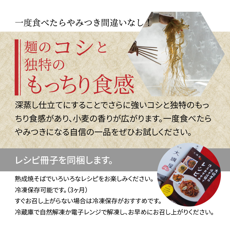 メディア紹介多数！大磯屋製麺所の熟成焼そば 20食(平麺) ナポリタンソース2本付き　H014-027