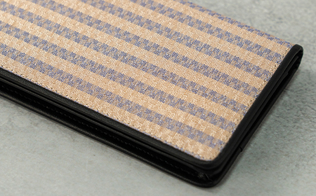 【山形さくらんぼ実染め】名刺入れ・カードケース(紅藍縞) 文房具 プレゼント ギフト wt-chsbs ※沖縄・離島への配送不可