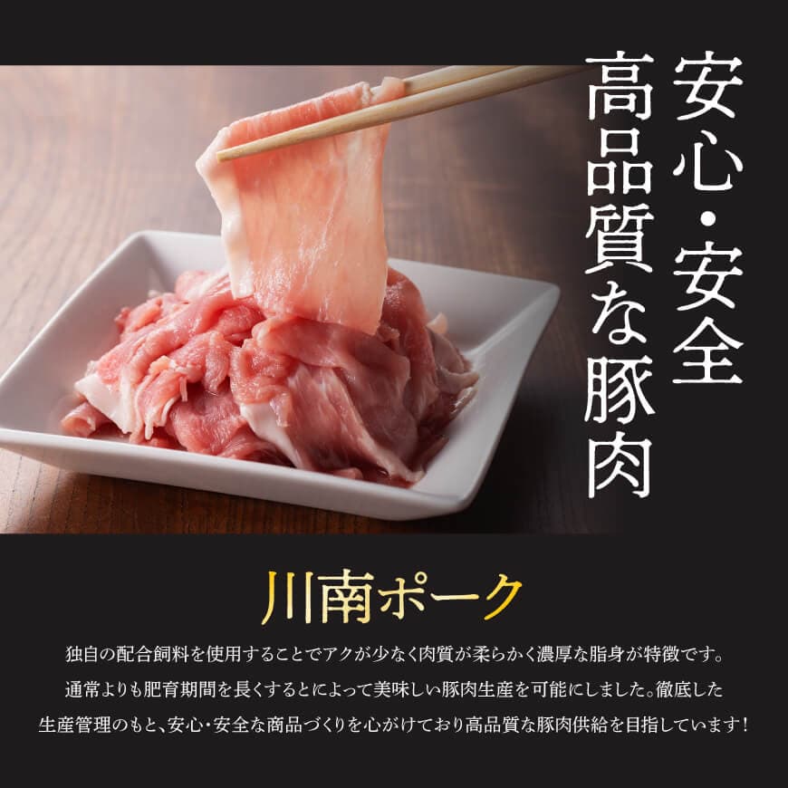 【3ヶ月定期便】川南ポーク豚小間切れ4kg(200g×20パック) 【 宮崎県産 川南町産 豚肉 肉 切り落とし 小分け 定期便 送料無料 】 [C05003t3]