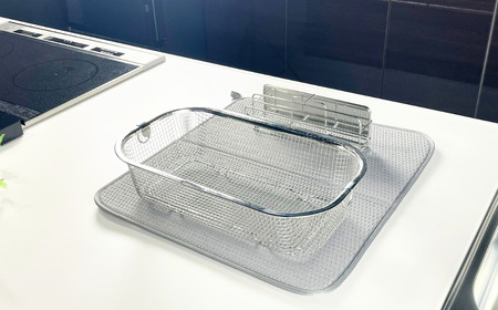 すっきり暮らすセット（深型+マット+包丁スタンド）水切りかご ステンレス 食洗機対応 燕三条製 [ビーワーススタイル] 【020S106】