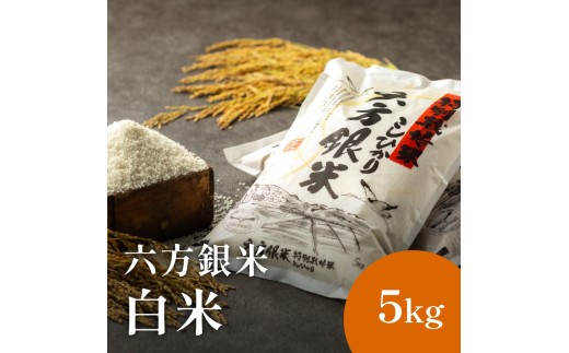 令和7年産 減農薬米 特別栽培米 六方銀米 コシヒカリ 5kg / 減農薬 米 お米 5キロ 精米 白米 コウノトリ米 コメ こめ ご飯 ライス こしひかり 兵庫県産