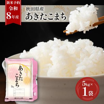 ふるさと納税 羽後町 【先行予約】令和8年産 秋田県産あきたこまち 5kg×1袋[No.5325-0693]