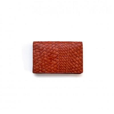ふるさと納税 高知市 【Chestnut Brown】Ocean Leather 名刺入れ【マダイ】L【BX066-04】