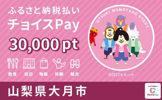 
大月市チョイスPay 30000pt（1pt＝1円）【会員限定のお礼の品】
