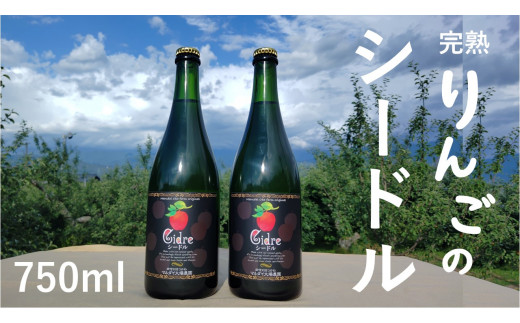
                  WC14　マルダイ大場農園シードル（750ml） 2本セット // 長野県 南信州 松川町産 りんごのお酒 辛口 リンゴ 林檎 シナノスイート 秋映 シナノゴールド 
                