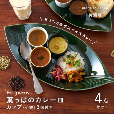 ふるさと納税 瑞浪市 miyama.のカレーのうつわ　葉っぱのカレー皿