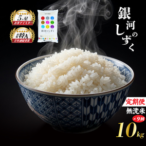 銀河のしずく 無洗米 10kg 5kg×2袋 米 定期便 9回 9ヶ月 連続 お届け 盛岡市産 いわて米 ブランド米 精米 白米 米 お米 こめ コメ ライス ご飯 ごはん 美味しい おすすめ贈り物 
