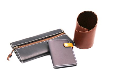 tanikoオリジナル 革3点セット（長財布・眼鏡スタンド・カードケース）Dセット【Taniko leather】 革 革製品 長財布 財布 メガネ メガネスタンド カード ケース ギフト 北海道 [AXAP004]