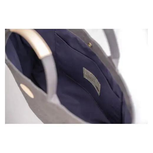 和紙と播州織のハンドバッグＬ（パープル） HALOP ハロップ 多可町 杉原紙 Ａ４ 通勤 カバン バッグ 鞄 軽い 播州織 [1159]