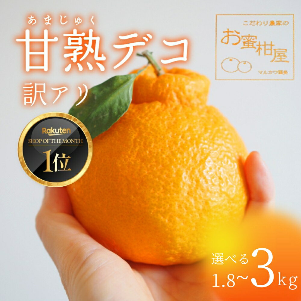 【ふるさと納税】≪先行予約≫ 完熟しらぬい『甘熟デコ』 ご家庭用【選べる 約1.8kg ~ 3kg】 みかん 蜜柑 ミカン 柑橘 でこぽん デコポン 不知火 しらぬい 完熟 旬 フルーツ 果物 スイーツ 産地直送 訳あり わけあり ワケアリ 訳アリ マルカワ園芸 愛知県 豊橋市