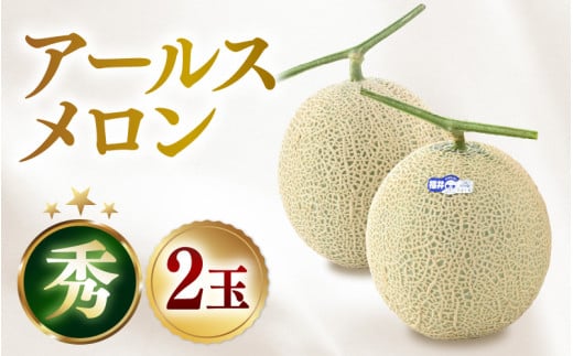 【先行予約】＜秀品＞ アールスメロン 2玉入  2L~4L （1玉 約1.5kg～2kg）／ 果物 フルーツ マスクメロン 高級メロン 農家直送 贈答用 贈り物 ギフト ※2025年6月下旬以降発送