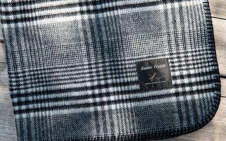 高級ラムウール ブランケット チェックグレー | ブランケット