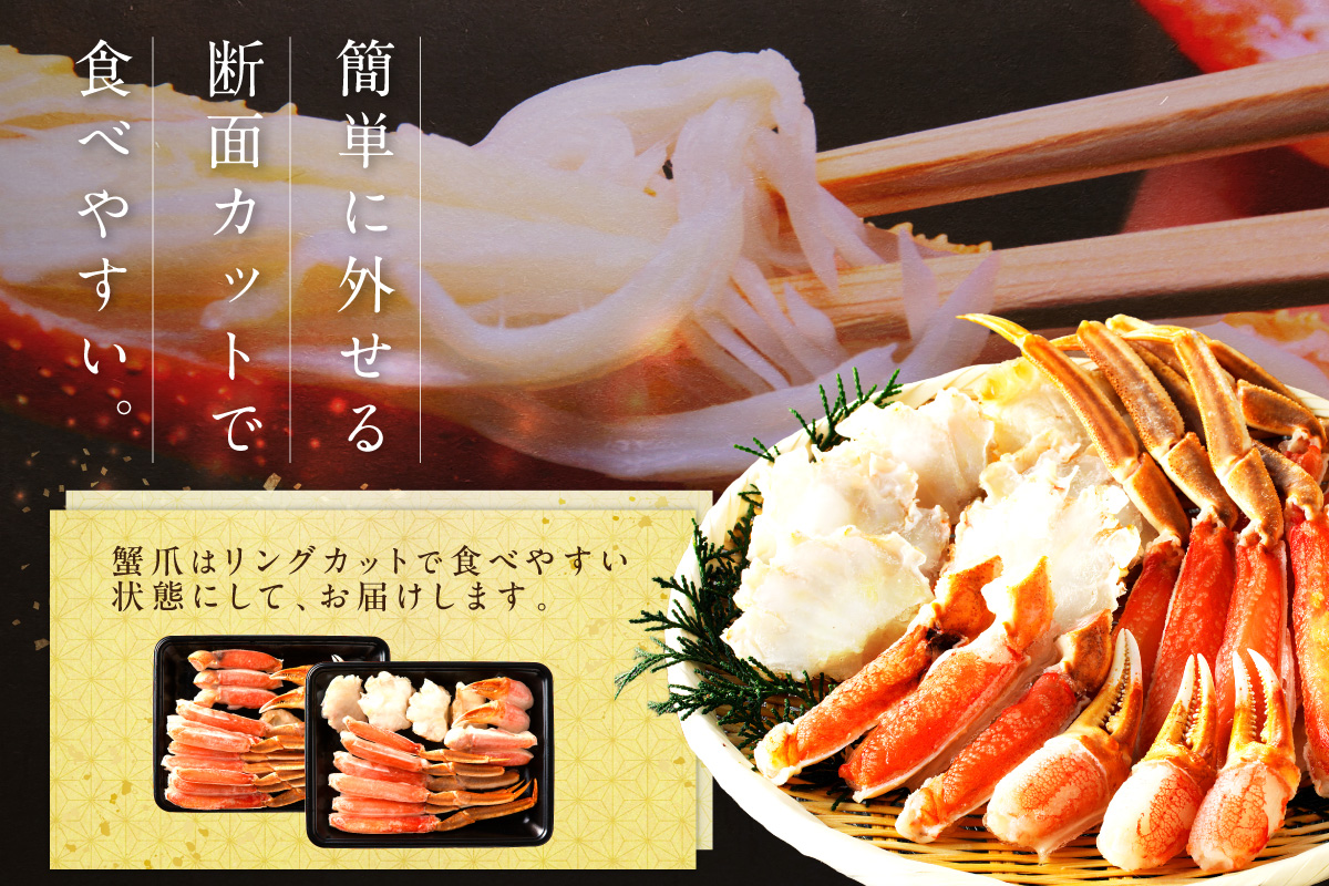鮮度抜群！お刺身でも食べられる！カット生ズワイガニ 2肩分　YK00416