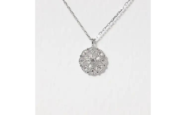 プラチナ 0.01ct フラワーダイヤモンドペンダント 山梨県 甲斐市 BQ-222