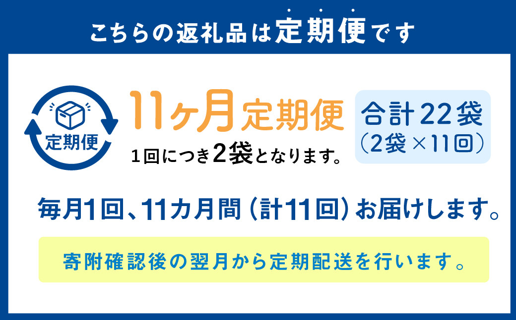 【1ヶ月毎11回定期便】パクパクおこめパンケーキミックス（プレーン）スタンドパック 計22パック （2パック×11回）