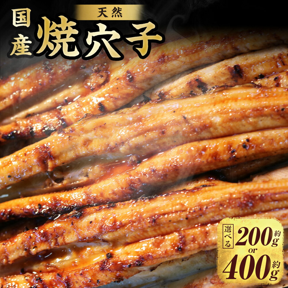 【ふるさと納税】＜選べる容量＞国産 天然 焼穴子 3～5尾（約200g）・6～10尾（約400g） ／あなご アナゴ 焼きアナゴ 焼き穴子 魚 さかな 魚介 加工食品 贈答 兵庫県 赤穂市 冷蔵 送料無料