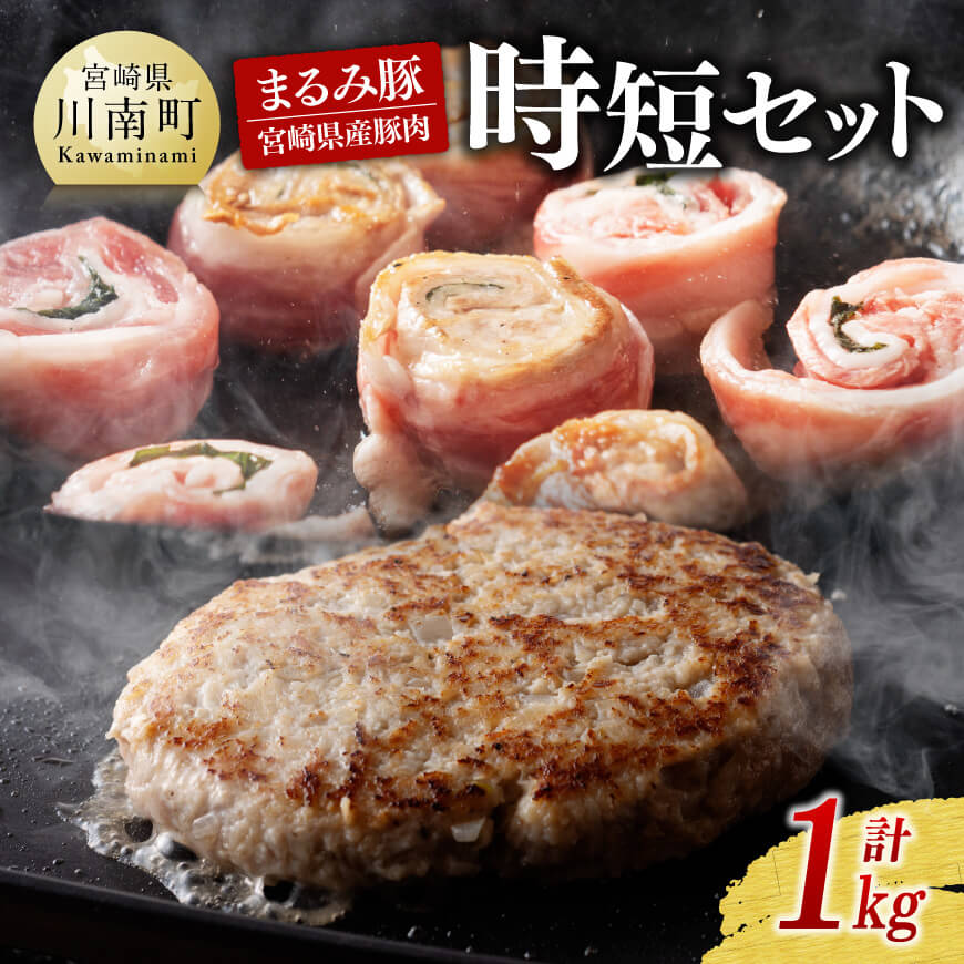 【ふるさと納税】※レビューキャンペーン※「まるみ豚」 宮崎県産豚肉 時短セット - 肉 豚肉 送料無料 国産 時短 宮崎県産 川南町 D11504