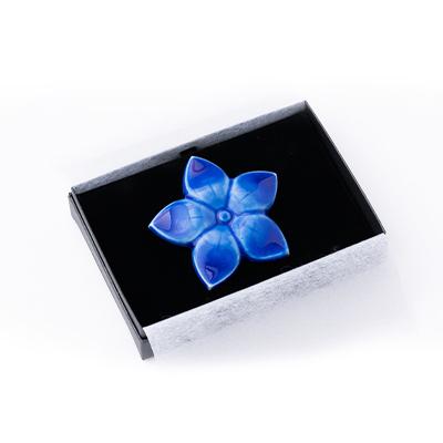 ふるさと納税 瑞浪市 【美濃焼】ききょうブローチ(ピンバッチ) |  | 01