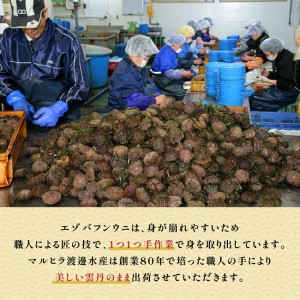  極上 エゾバフンウニ 折詰 100g A 23年6月上旬～8月中旬迄
