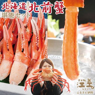 ふるさと納税 江差町 『北海道北前蟹』北海道日本海産 紅ずわいがに堪能セット かに爪&amp;脚むき身[ポーション]計1kg
