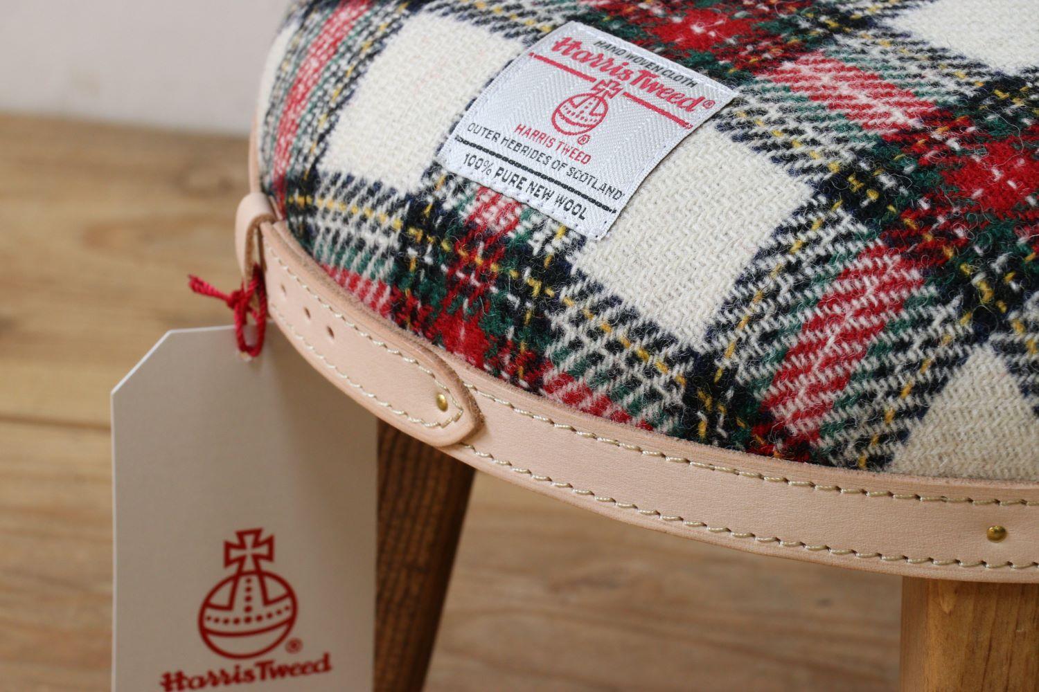 まぁるいスツール【イタリアンチェック】 子供 椅子イスキッズ HARRIS TWEED（ハリスツイード）家具  Z111VC04_イメージ4