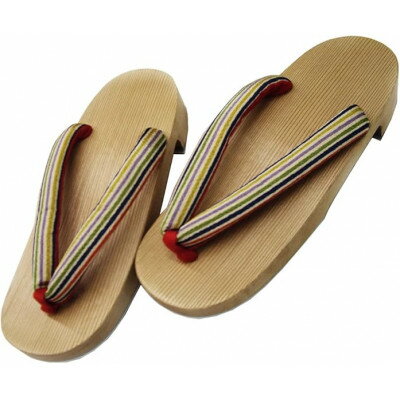 【ふるさと納税】木曽ねずこ下駄　縞柄高原鼻緒　女性用　並寸【1721284】