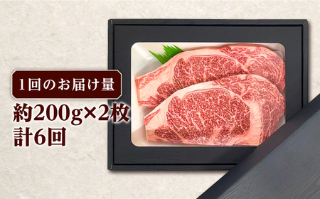 【全6回定期便】長崎和牛 サーロイン ステーキ 約200g×2枚 牛肉 【肉の牛長】[RCJ014]