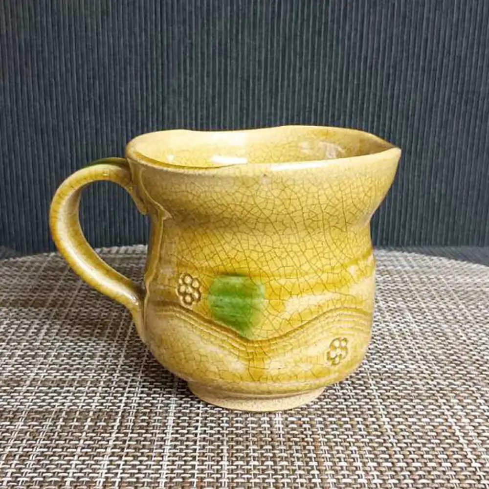 【瀬戸焼】黄瀬戸くし目マグ(大) 【愛窯工芸社】/ マグカップ コップ 食器 和食器 / 瀬戸市 [BBAW001]