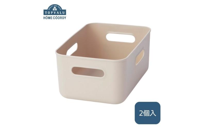 ホームコーディ　やわらか収納ボックスハーフ　浅型　グレージュ　2個入 イオンリテール 家具
