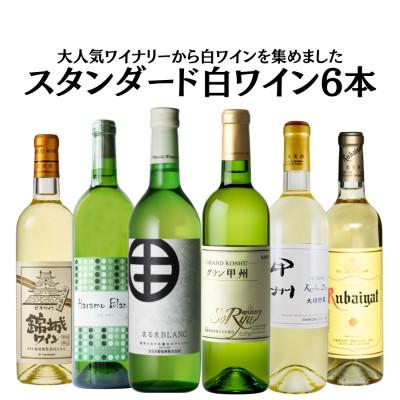 ふるさと納税 甲州市 大人気 ワイナリーのスタンダード白6本セット(2)