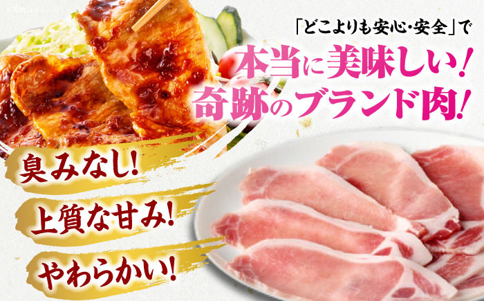 【冷凍】【4Xポーク】 豚肉 しょうが焼き用スライスセット 610g（ロース170g、肩ロース190g、もも250g）