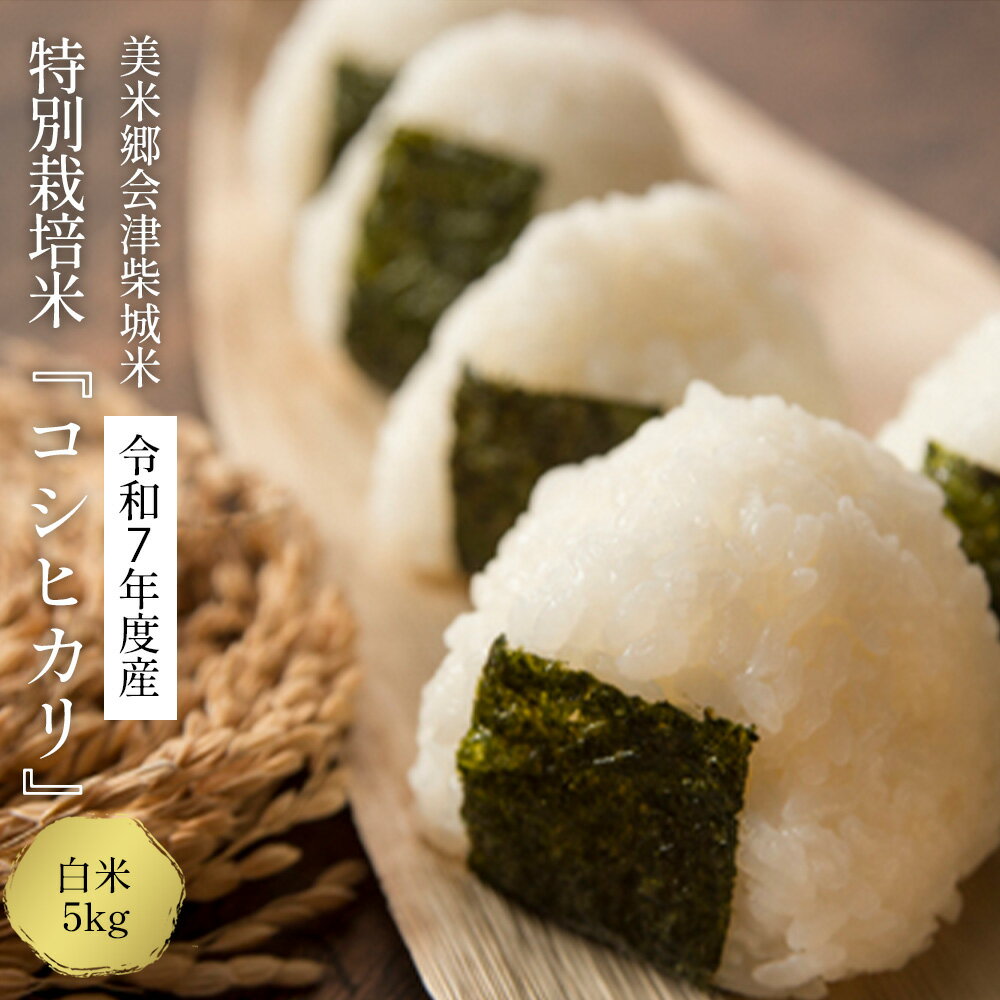 【ふるさと納税】令和7年産　美米郷会津柴城米　特別栽培米コシヒカリ　白米　5kg　【07208-0435-C】