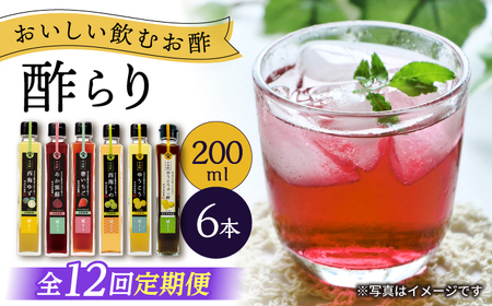 【12回定期便】 酢らり 果実酢 6種セット（5種＋ポン酢）[CDN135]