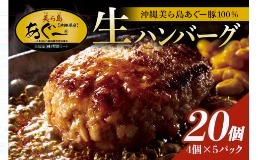 美ら島あぐー ハンバーグ 20個 セット 沖縄県 おかず 惣菜 アグー豚 使用 冷凍 4個×5パック 小分け おいしい 肉 糸満市 国産 肉汁 たっぷり ブランド豚 ジューシー 肉厚 お中元 ギフト プレゼント グルメ おつまみ ディナー オードブル 沖縄県 糸満市