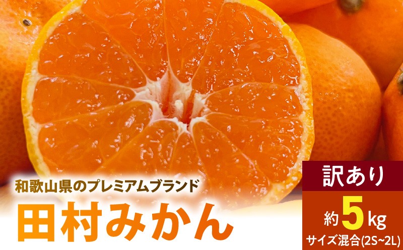 
                  AB7301_【2026年先行予約】有田みかんご家庭用 田村みかん サイズ混合(2S～２L)  約5kg _ 有田みかん わけあり 訳あり 和歌山プレミアムブランドみかん 小玉 中玉 大玉 蜜柑 ミカン フルーツ 果物
                