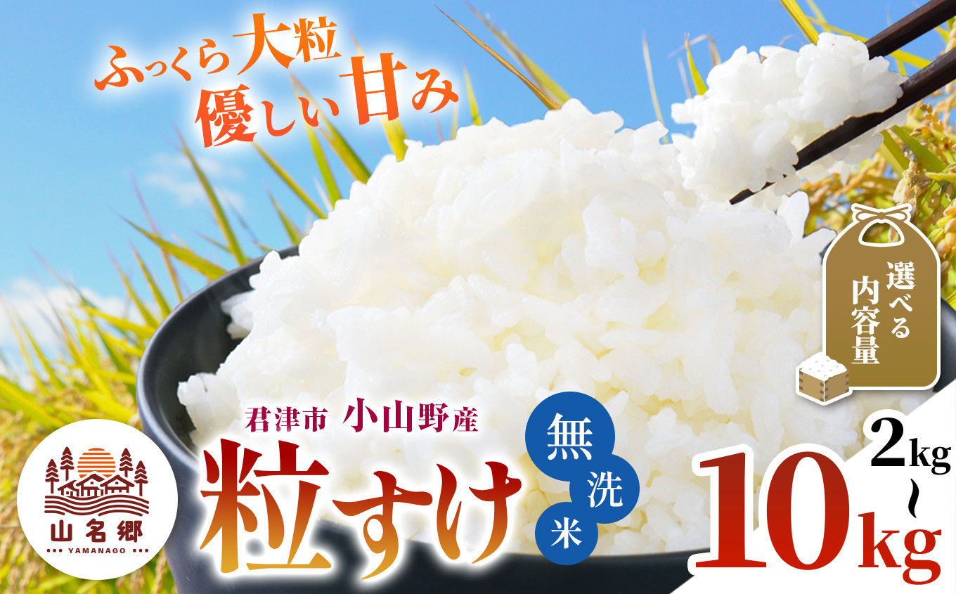 
            【  先行予約  】 新米 8月下旬から順次発送 ／ 無洗米 令和7年産 君津市小山野産 粒すけ 選べる容量 2kg 3kg 5kg 10kg | メディアで紹介 ！ あかかげ農園 山名郷米 やまなごう まい 千葉稲作 しんまい シンマイ つぶすけ 千葉県産 むせんまい 米 コメ こめ お米 千葉県 君津市 きみつ
          