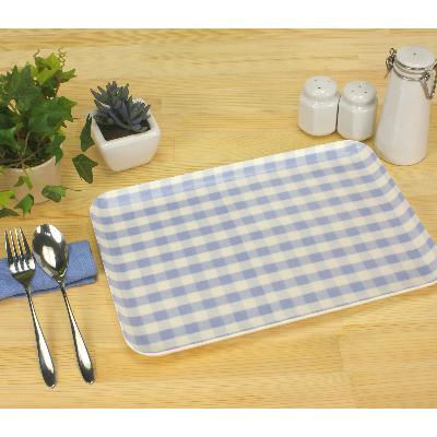 ふるさと納税 海南市 和歌山県海南市 STトレーM 33cm ミルキーチェック ブルー 2枚組 食洗機対応のトレー |  | 01