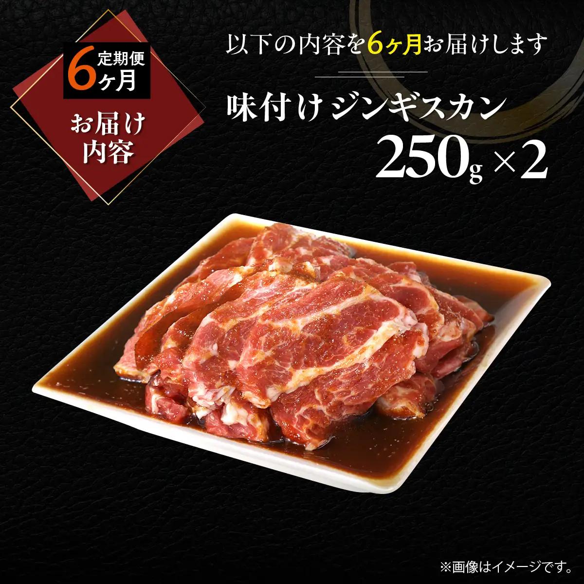 【6ヶ月定期便】味付けジンギスカン250g×2 MROA259