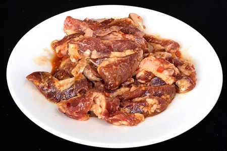 AE302 雲仙もみじ豚「中落ちカルビ」スタミナ焼き1.2kg