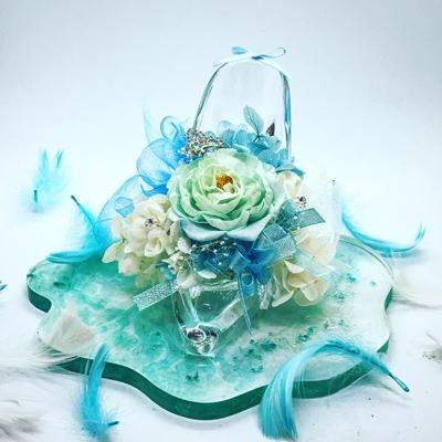 ふるさと納税 田原本町 プリザーブドフラワー 「プリンセスのガラスの靴」