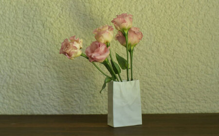 【瀬戸焼】ニュークリンクルスーパーバッグ#4 花器 ホワイト 【セラミック・ジャパン】 / 花器  ギフト プレゼント / 瀬戸市[BBBC004]