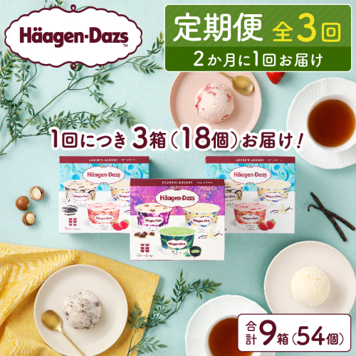 ＜全3回定期便・隔月＞ハーゲンダッツ『アソートボックス3箱セット(合計9箱)』アイスクリーム アイス スイーツ デザート_H0016-150