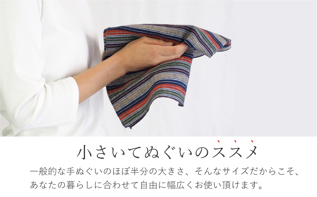 【日本製】 三河木綿 小さいてぬぐい 5枚セット_【G0542】