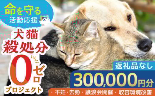 【お礼の品なし】犬猫殺処分ゼロプロジェクト＜300,000円＞長崎県ふるさと納税[42ZZAE007]長崎 長崎の変 動物 犬 猫 いぬ ねこ イヌ ネコ 保護犬 保護猫 支援 応援 動物愛護 保護 どうぶつ 地域猫 寄付のみ